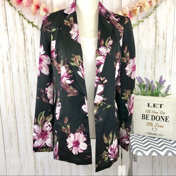 calvin klein floral blazer